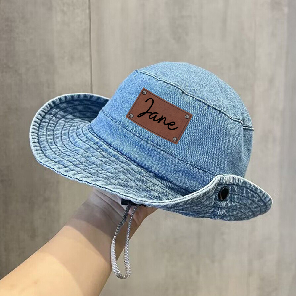 Personalized Cowboy Leather Patch Hat for Comfort & Unique | CWBeach68