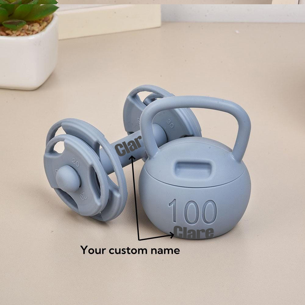 Personalized Miniature Baby Kettlebell & Barbell Gripping Toys | CWToy149