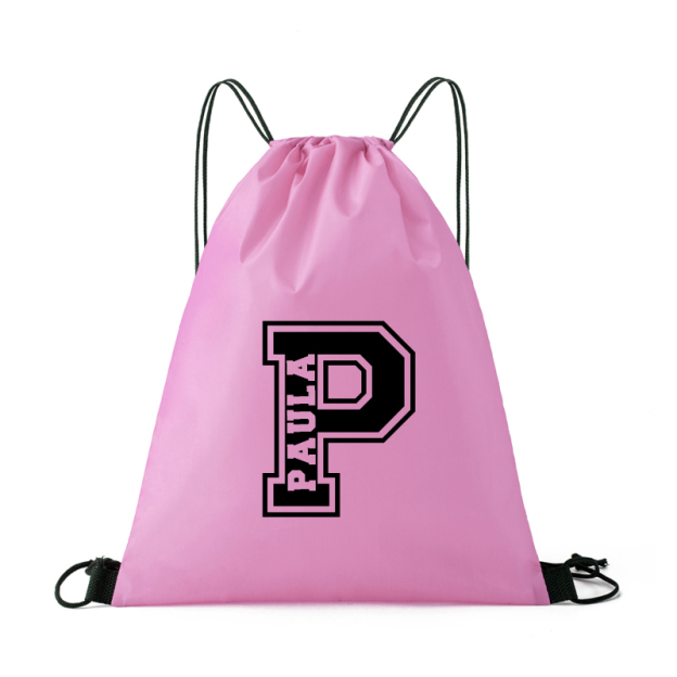 Personalized Initial & Name Beach Drawstring Rucksack Bag | CWBeach70