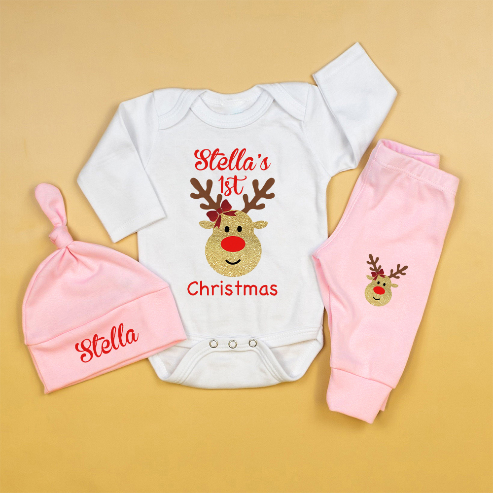 Personalized Baby 1st Christmas Outfit Set | MCGift136