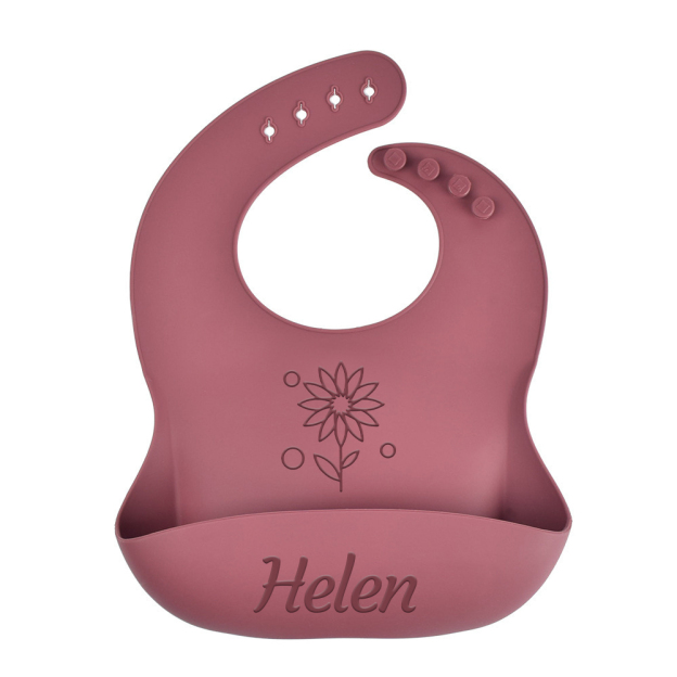 Personalized Baby Reusable Food Grade Silicone Bib | CWBaby299