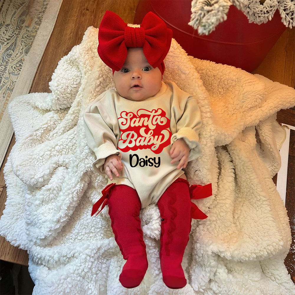 Personalized Christmas Baby Girl Lovely Outfit Set | MCGift150
