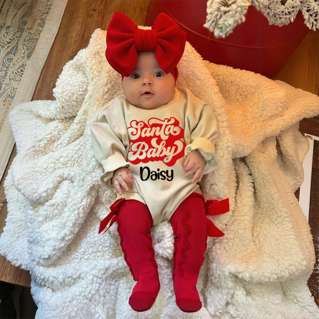 Personalized Christmas Baby Girl Lovely Outfit Set | MCGift150