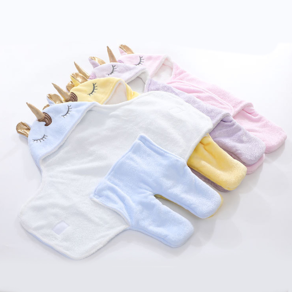 Personalized Baby Unicorn Flannel Super-soft Sleeping Bag | CWBaby307