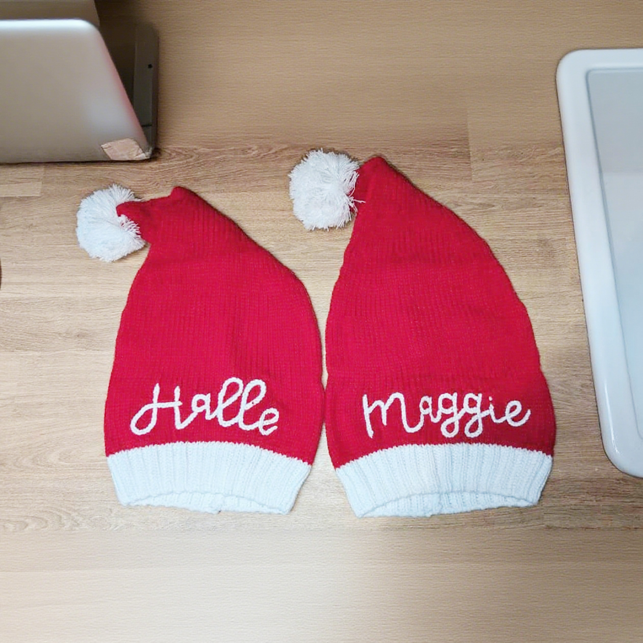 Personalized Hand Embroidered Christmas Santa Hat | MCGift161