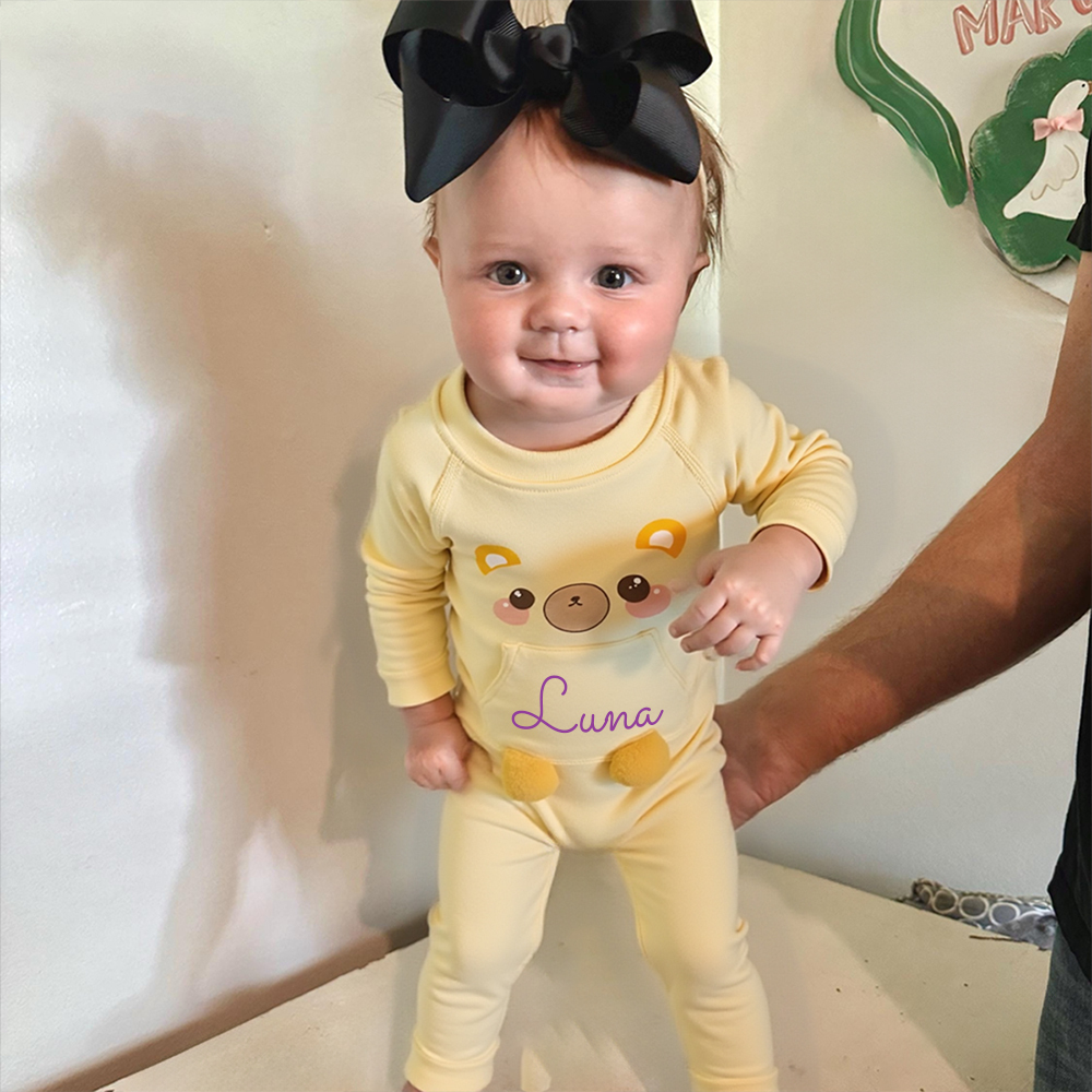 Personalized Long Sleeve Cartoon Romper | CWBaby309