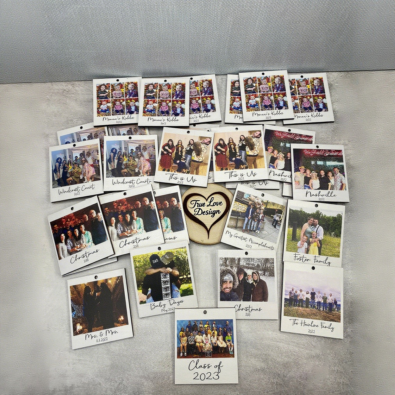 Personalized Wooden Christmas Family Photo Ornaments | MCGift164