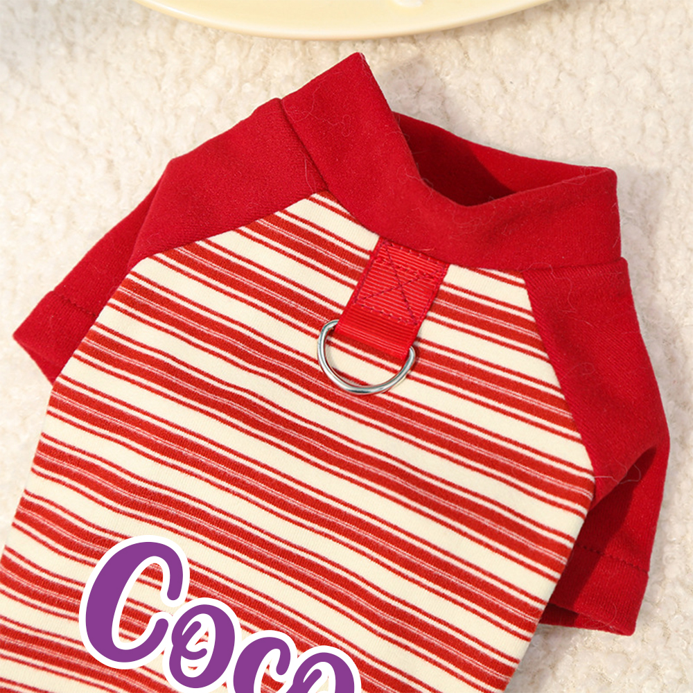 Personalized Small Medium Large Pets Stripe Sweatshirts | BKPet226