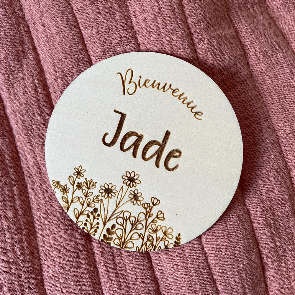 Personalized Wooden Newborn Baby Birth Souvenir | CWToy154