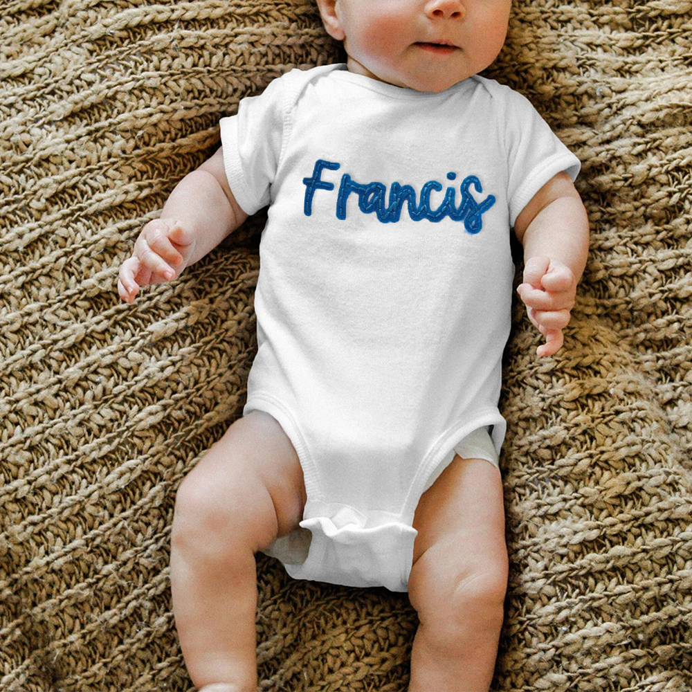 Personalized Hand-Embroidery Baby Cozy Soft Romper | inRomper27
