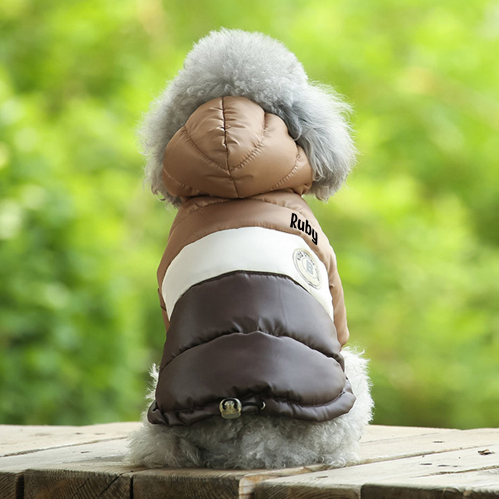 Personalized Pets Warm Lightweight Puffer Jacket | BKPet243