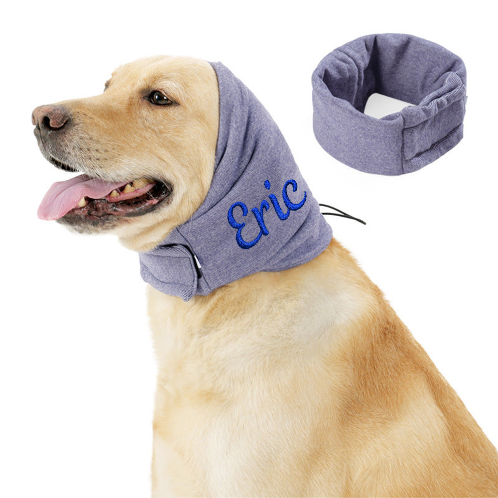 Personalized Embroidered Pet Anti-Fcrightened Soothing Headband | BKPet241