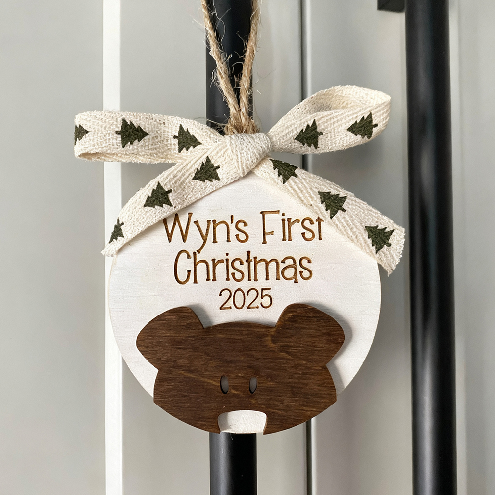 Personalized Wooden Baby's First Christmas Ornaments | MCGift187