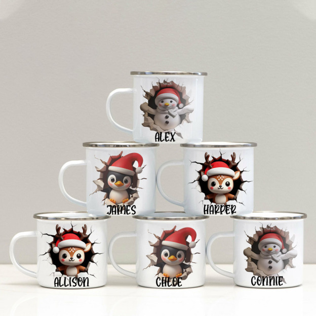 Personalised 12oz/17oz Christmas Creactive Mugs | MCGift211