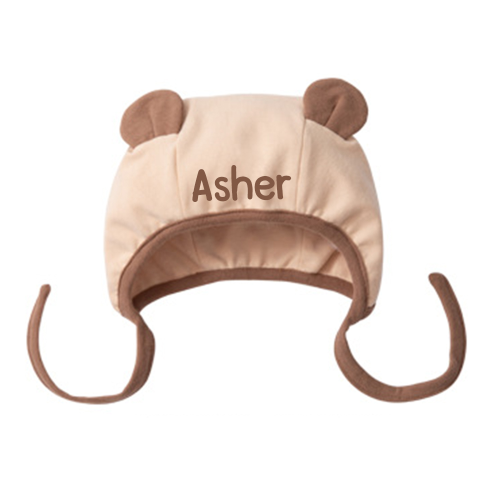 Personalized Lovely Bear Ear Protection Warm Hat | HSKid74