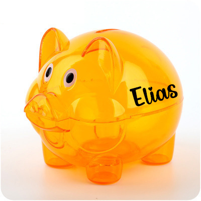 Personalized Kids Transparent Cute Piggy Bank | CWToy164