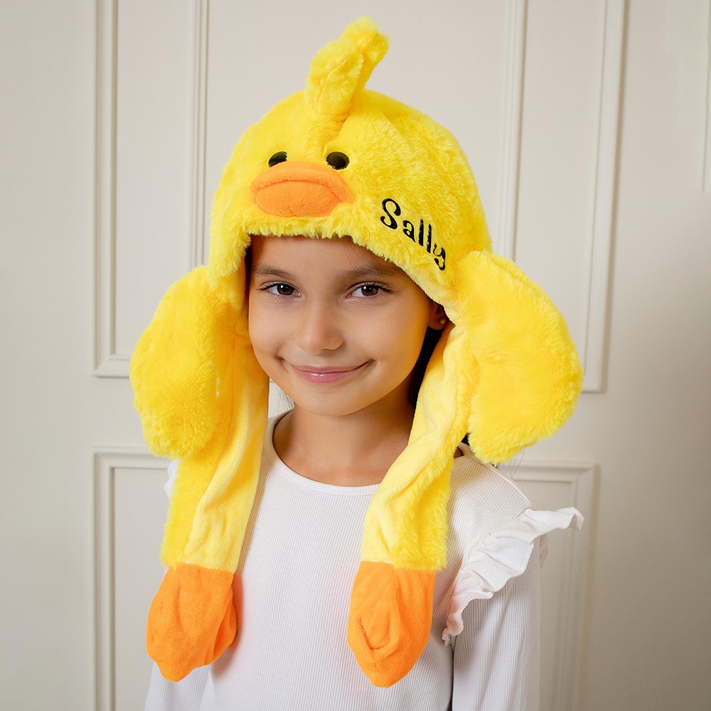 Personalized Embroidery Funny Ears Moving Plush Hat | HSKid79