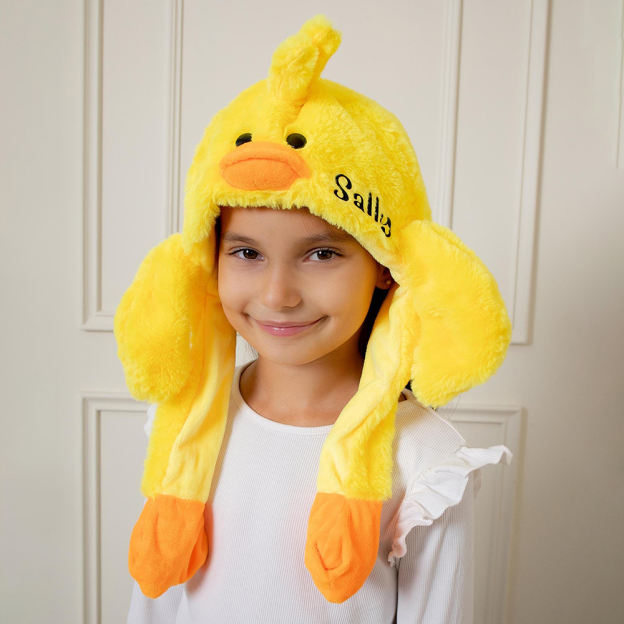 Personalized Embroidery Funny Ears Moving Plush Hat | HSKid79