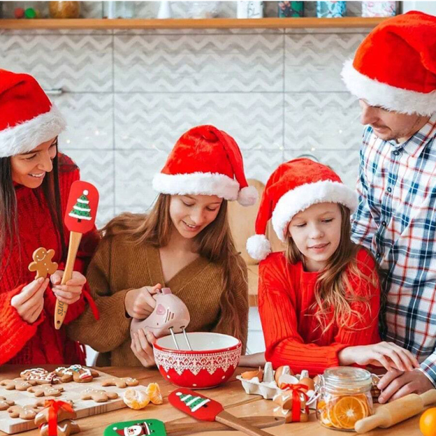 Personalized Christmas Wood Handle Silicone Kitchen Tool | MCGift230