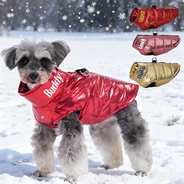 Personalized Pet Winter Warm Windproof Puffer Jacket | BKPet266
