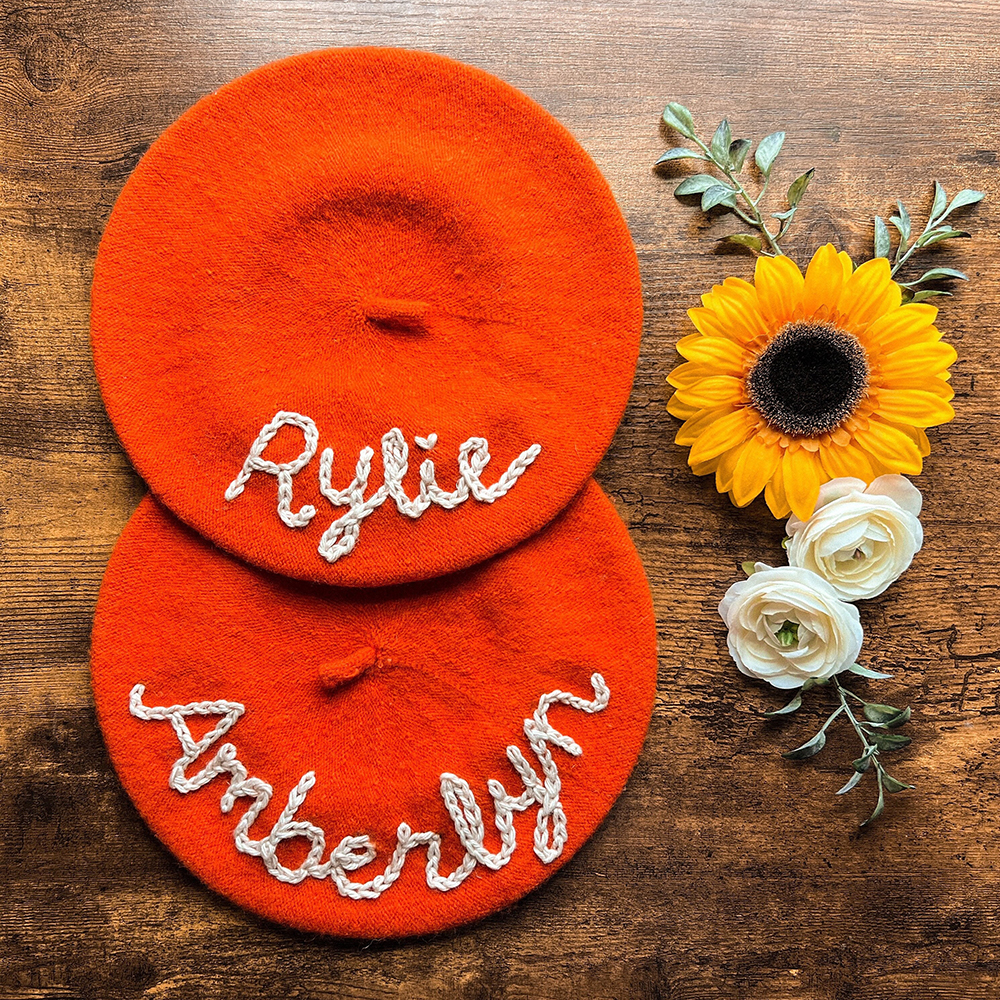 Personalized Hand Embroidery Beret For Kid & Adult | HSKid81