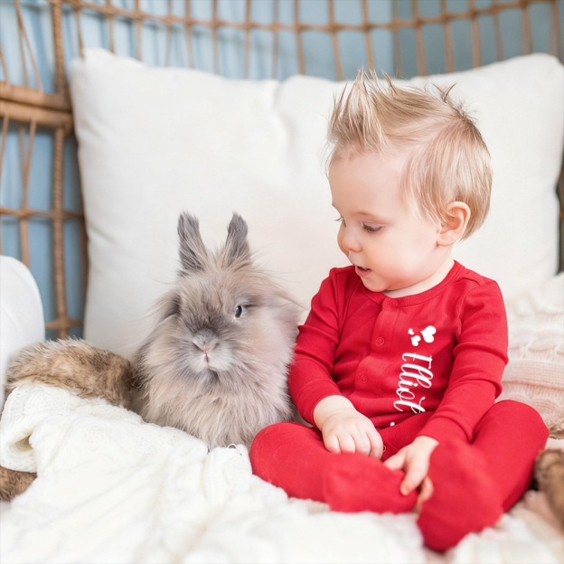 Personalized Baby First Valentines Cozy Soft Long Sleeve Romper | CWBaby363