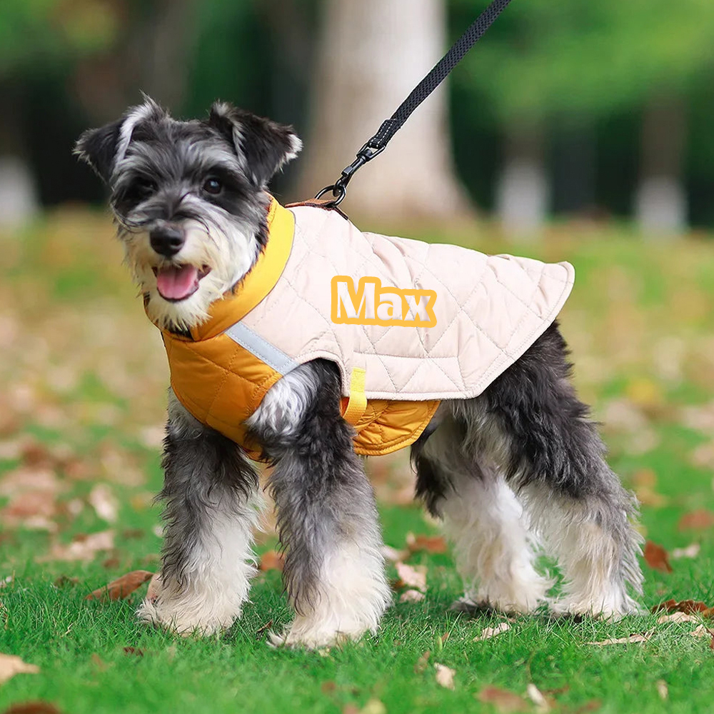 Personalized Pet Winter Warm Reflective Safety Puffer Vest | BKPet274