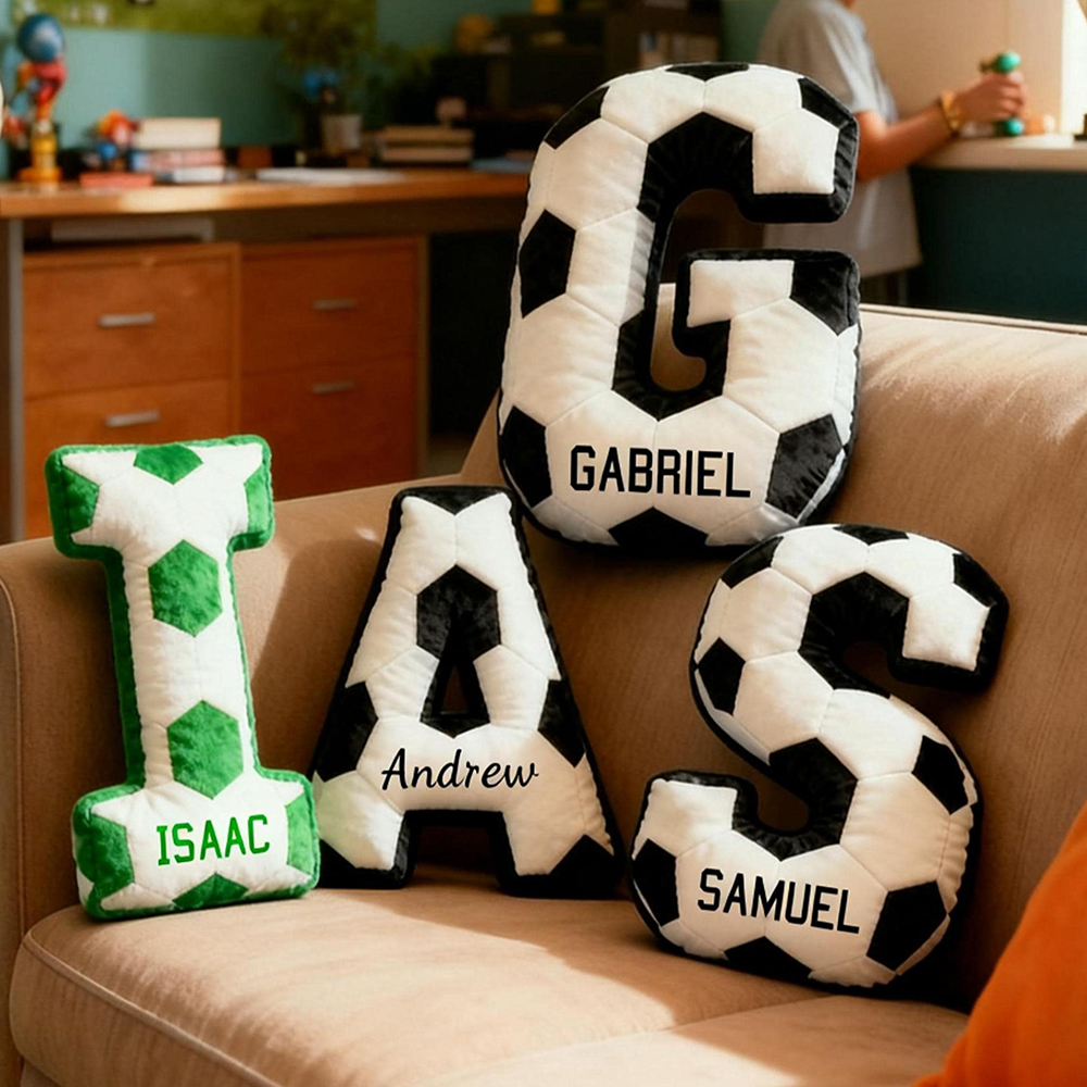 Personalized Soccer Letter Sport Pillow | CWGift07