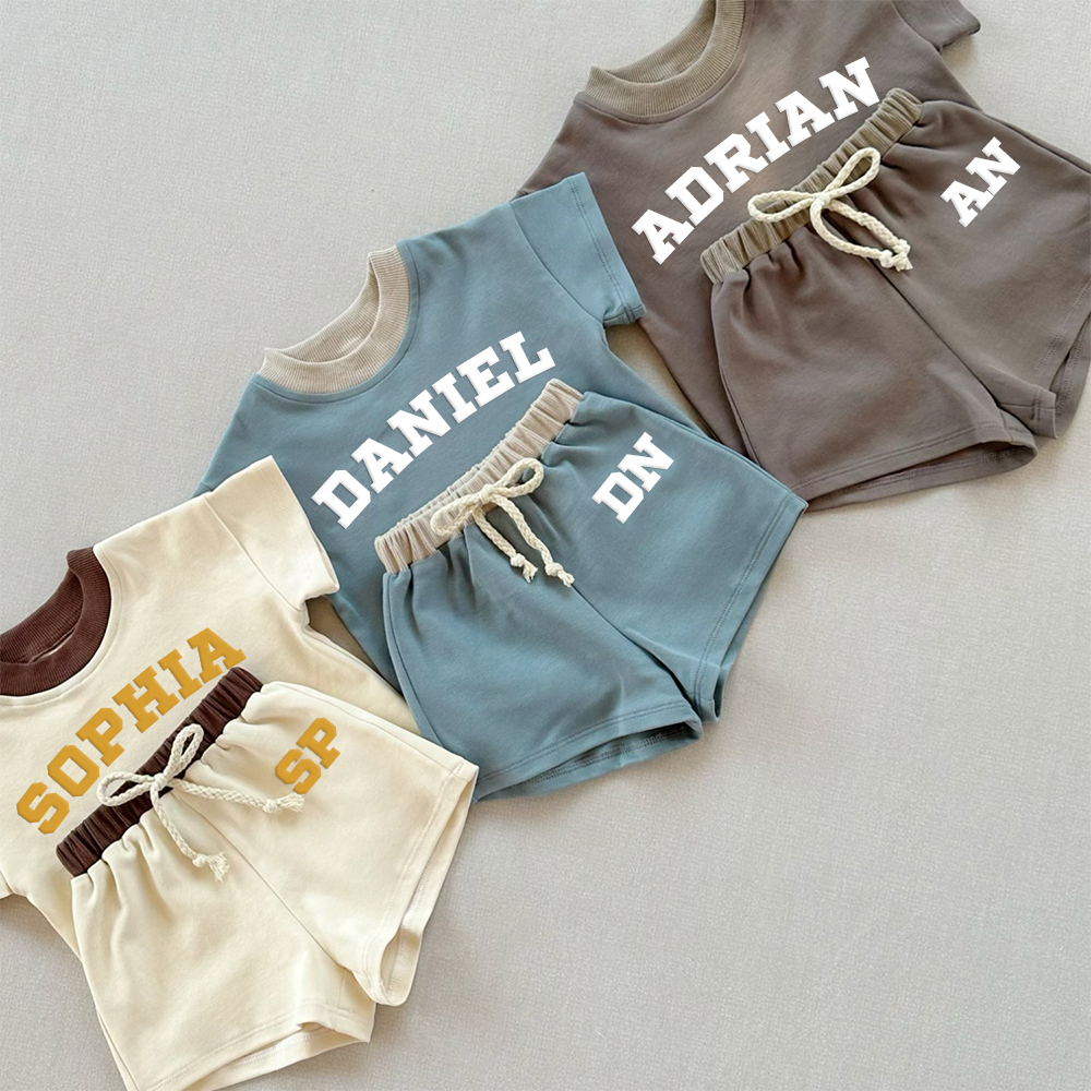 Personalized Embroidery Baby Cotton Cozy Soft Colourful Outfit Set | CWBaby380