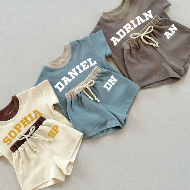 Personalized Embroidery Baby Cotton Cozy Soft Colourful Outfit Set | CWBaby380
