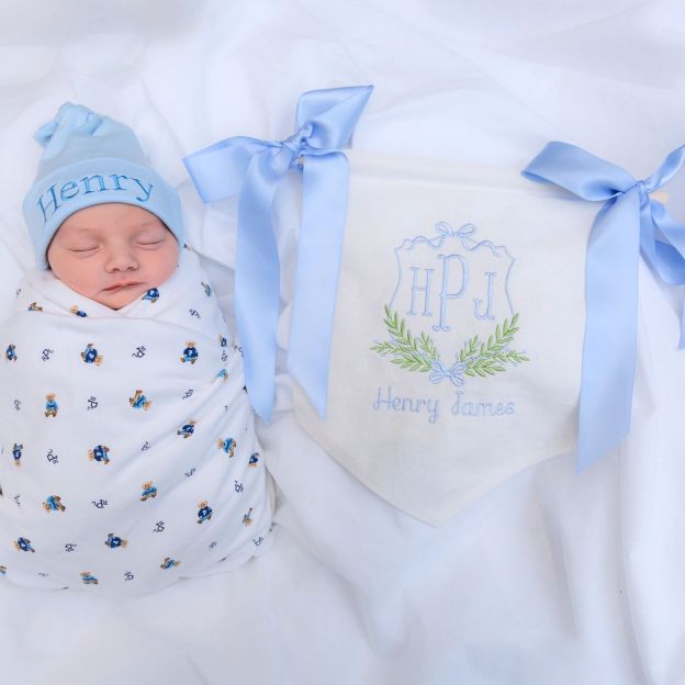 Personalized Baby Welcome Banner with Bows | CWBaby45