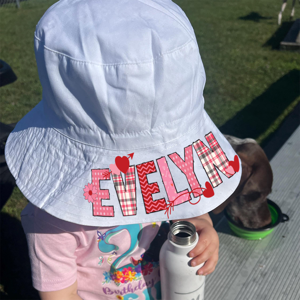 Personalized Valentine's Summer Sun Protection Bucket Hat | ValGift01