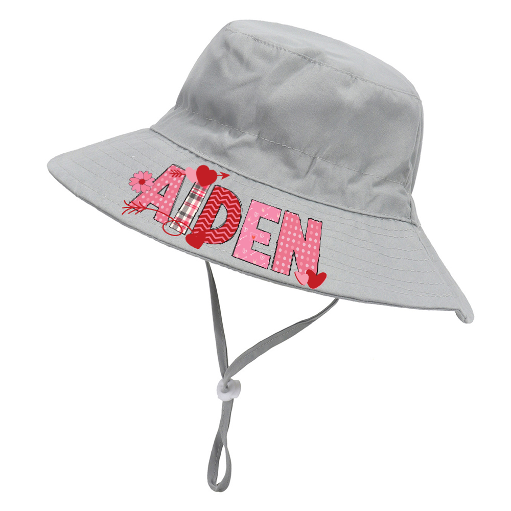 Personalized Valentine's Summer Sun Protection Bucket Hat | ValGift01