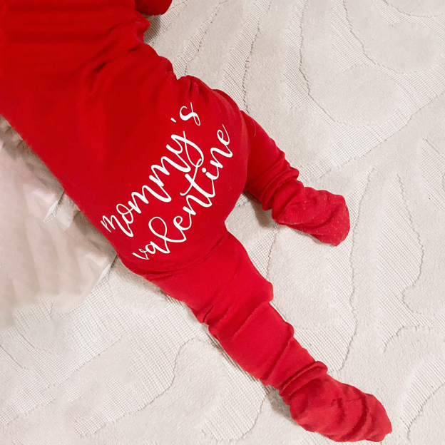 Personalized Baby First Valentine's Cozy Soft Long Sleeve Romper | ValGift03