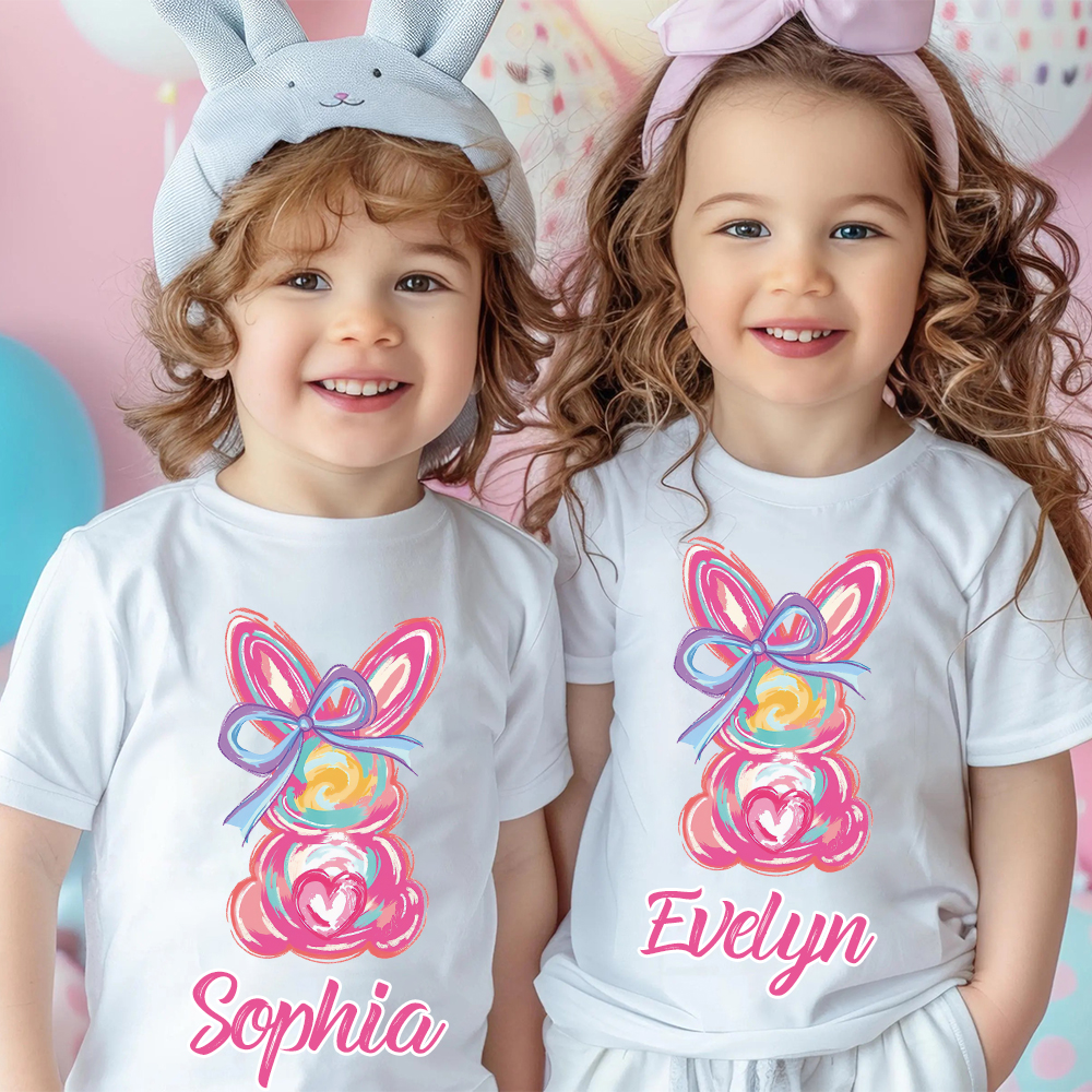 Personalized Kid Cozy Soft Easter Bunny T-Shirt | inTee13