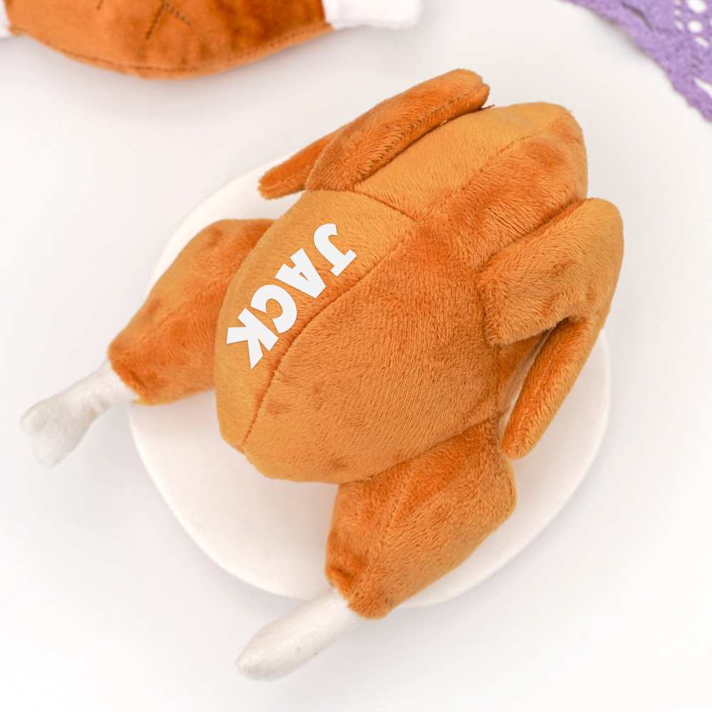Personalized Funny Roast Chicken Pet Squeaky Toy | BKPet313