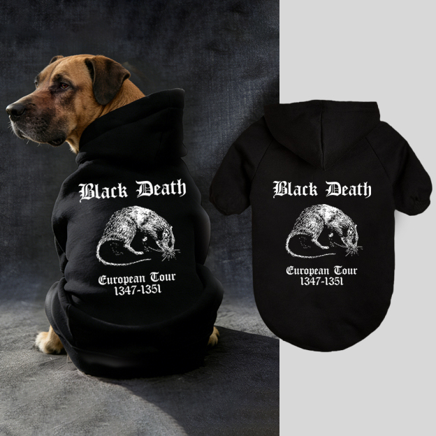Black Death European Dour Puppy Hoodie | BKPet316