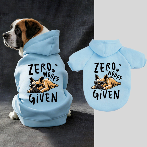 ZERO WOOFS GIVEN Puppy Hoodie | BKPet332