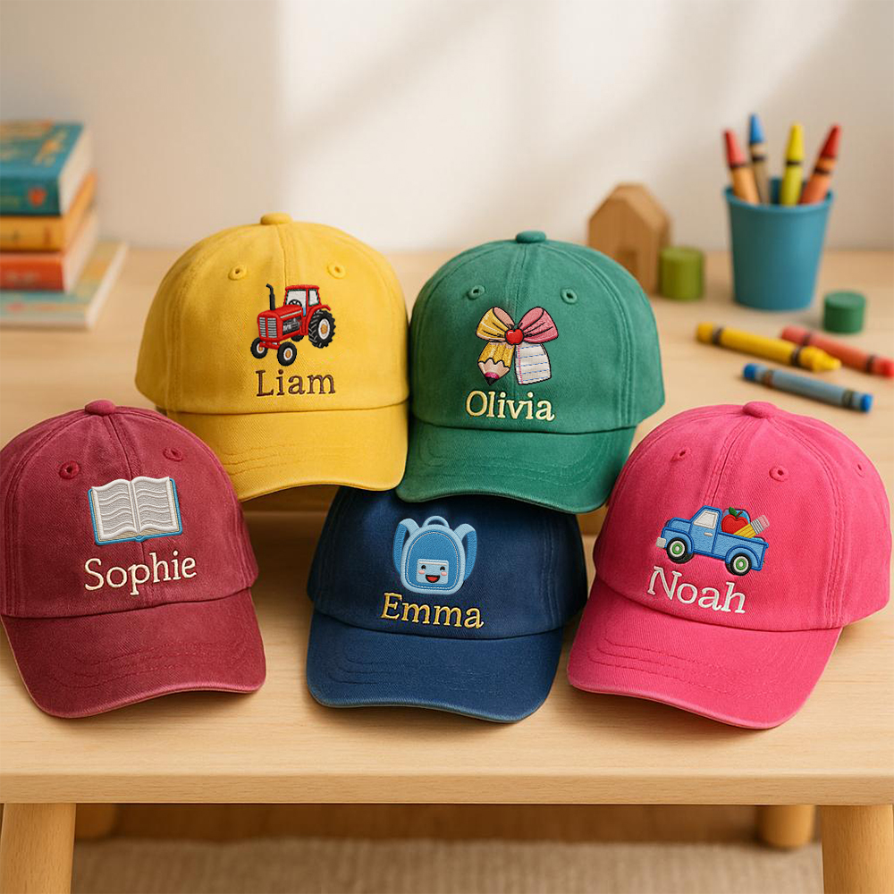 Personalized Embroidery Cute Icon Summer Baseball Hat For Kid | Hskid82