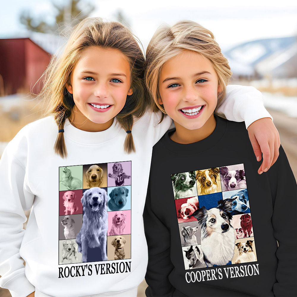 Personalized Pet Version Collage Crew Neck Sweatshirt | BKPet352