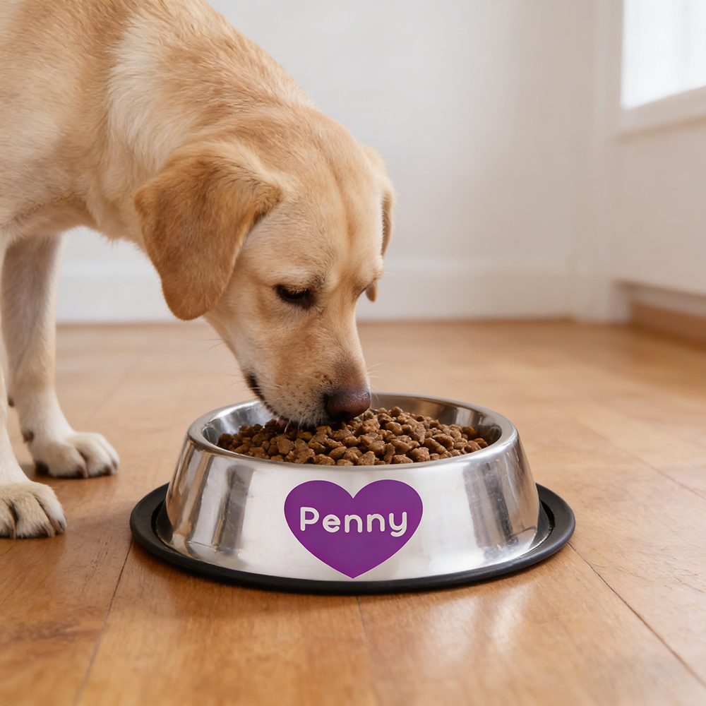 Personalized Pet Icon Stainless Steel Anti-slip Food Bowl | BKPet36701
