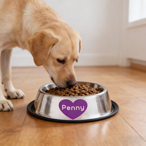 Personalized Pet Icon Stainless Steel Anti-slip Food Bowl | BKPet36701