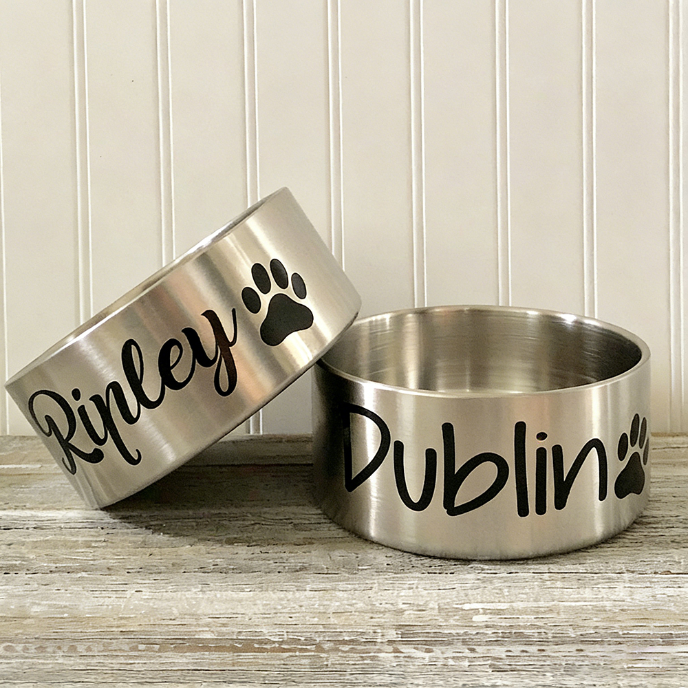 Personalized Pet Stainless Steel Anti-slip Thickened Food Bowl | BKPet369