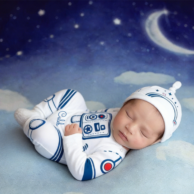 Personalized Baby Space Suit and Hat Set | CWBaby401