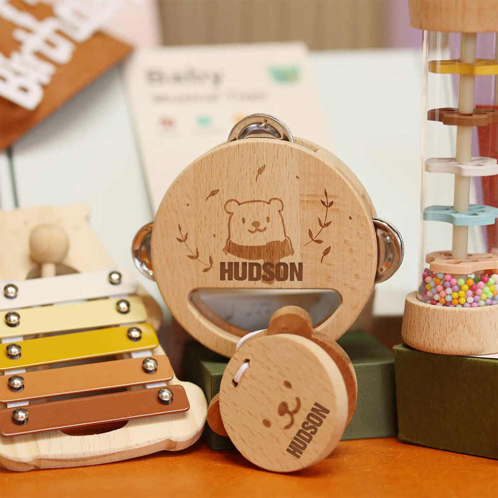 Personalized Wooden Baby Montessori Music Toy | CWToy175