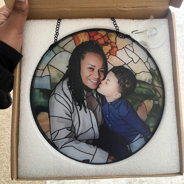 Personalized Family Portrait Window Hanging Ornament | CWGift32