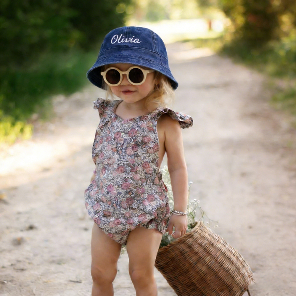 Personalized Embroidery Kid Denim Bucket Hat | CWBeach216