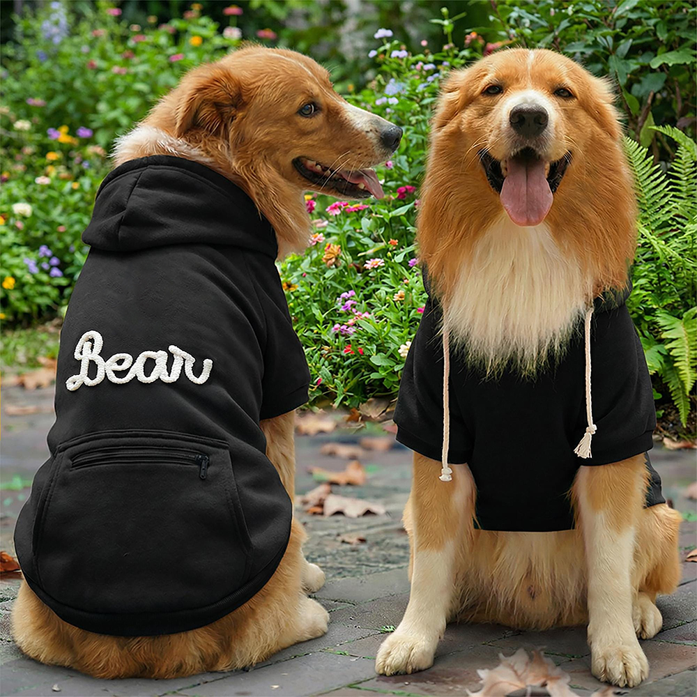 Personalized Warm Large Size Puppy Hoodie for Comfort & Unique | BKPet254