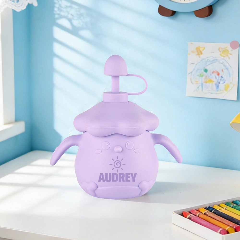 Personalised Baby Food Grade Sippy Silicone Cup | CWBaby450