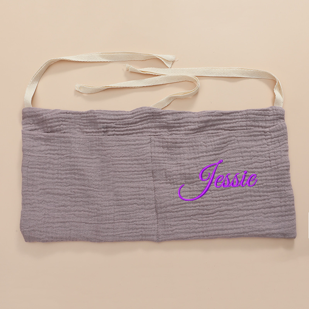 Personalised Embroidery Baby Bed Pocket Accessorise & Diapers Storage | CWBaby58